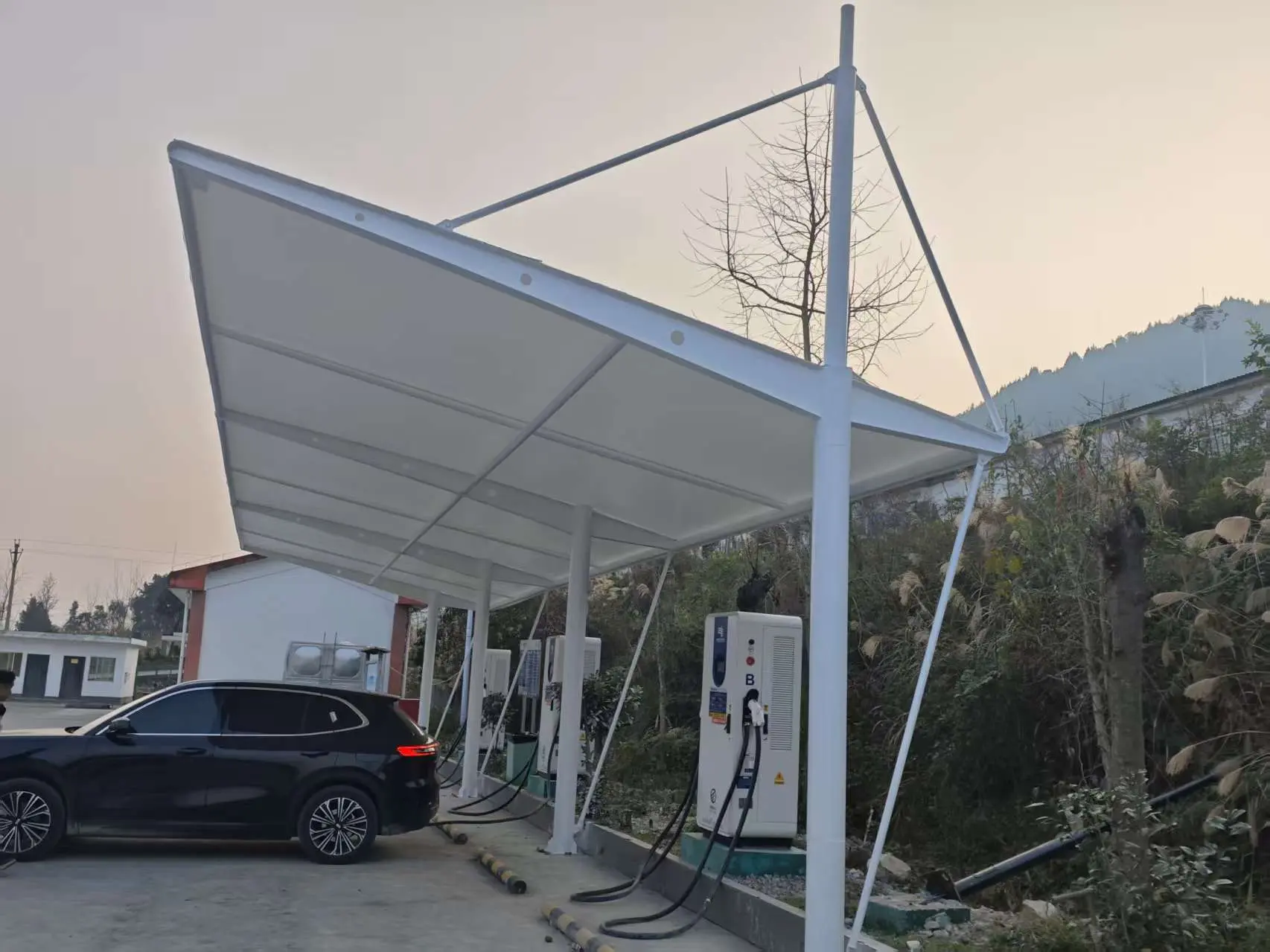 贵州织金膜结构停车棚怎么选才不踩坑?园区、小区、政府项目都该看看